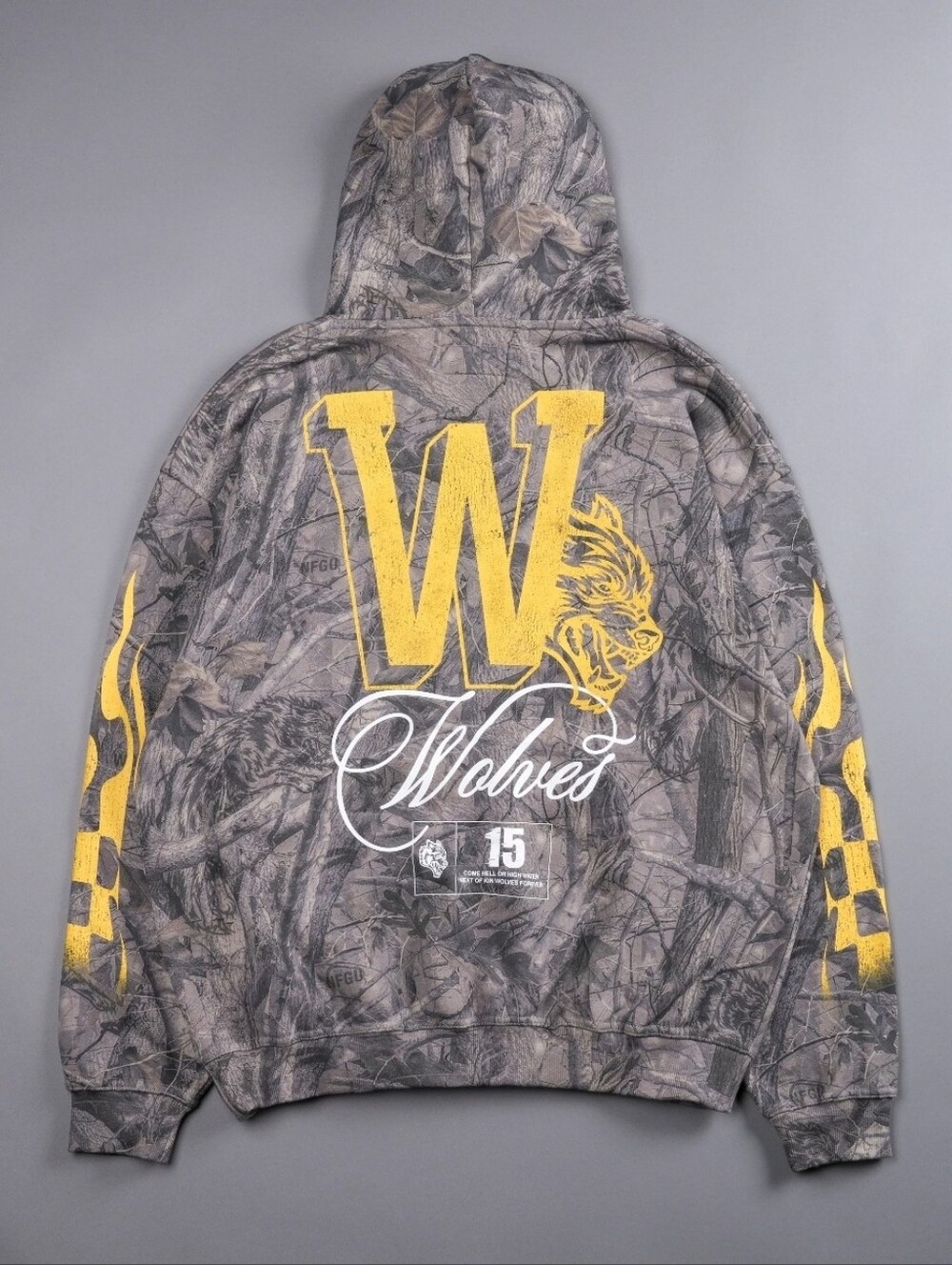 (1 OF 500) Darc Sport Burnout Bishop Hoodie Driftwood Wolf Forest Camo sz Large